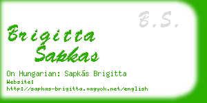 brigitta sapkas business card