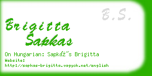 brigitta sapkas business card